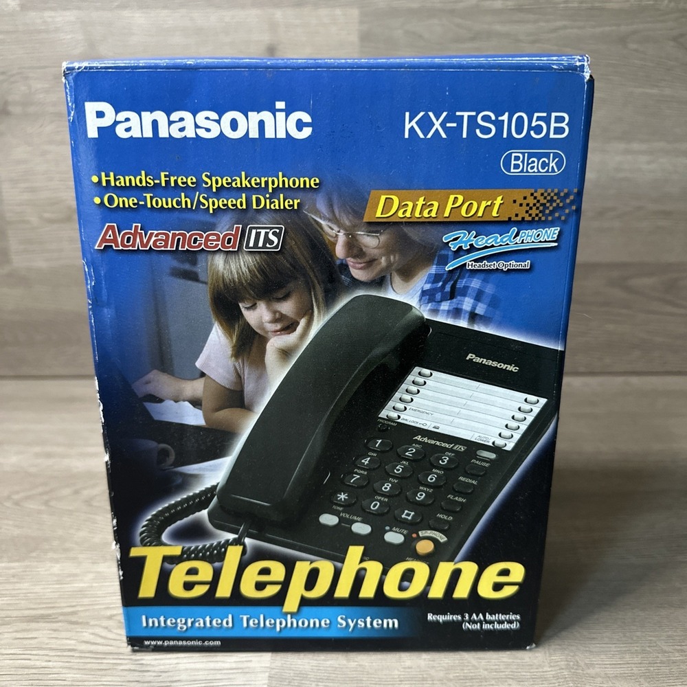 Panasonic KX-TS105B Single‎ Line Integrated Business Corded Phone NEW-OPEN BOX